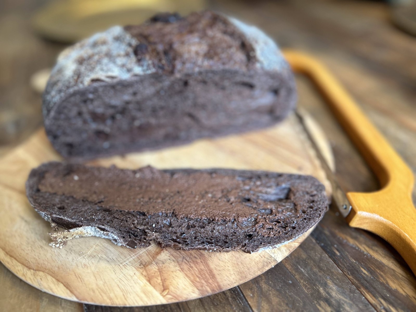 Chocolate Sourdough with Chocolate Butter